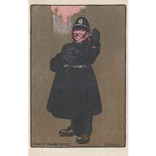 Leicester Policeman Granby Street Antique Postcard