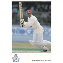 Keith Arthurton West Indies International Cricketer Cricket Postcard