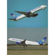 Thomas Cook Travel Agent Airbus Boeing 757-200 2x Aircraft Postcard s