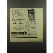 1953 Crosse & Blackwell Cream Vichyssoise Soup Ad - P.S. Priceless Savor