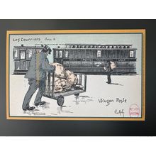 France 2015 - Vignette Philaposte Wagon Poste Train Railways Courriers