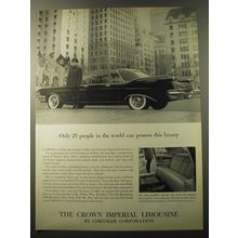 1960 Chrysler Crown Imperial Limousine Ad - Only 25 people in the world