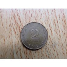 1989f 2 Pfennig Germany Coin