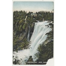 Canada Montmorency Falls Quebec blank 1910s Walsh 203024 RPPC