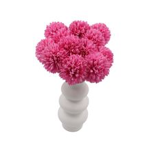 Woodside Home Living Artificial Chrysanthemum Ball Flowers - Pink Set of 12