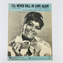 Dionne Warwick I'll Never Fall In Love Again 1960s Sheet Music