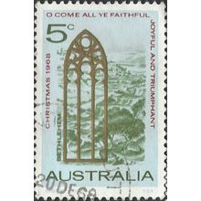 AUSTRALIA, CHRISTMAS, O Come All Ye Faithful, blue 1968, 5c, #5