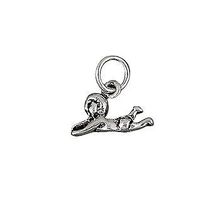 Sterling Silver Swimming Angel Cherub Charm Pendant