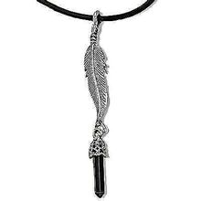 Feather with Fantasy Point Drop Necklace