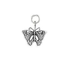 Sterling Silver Detailed Butterfly Charm Pendant