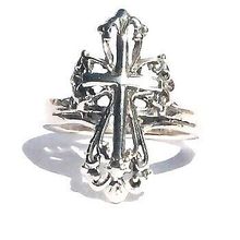925 Sterling Silver Filigree Calatrava Cross Ring