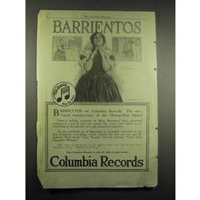 1917 Columbia Records Ad - Mme. Barrientos