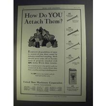 1927 USMC Ad - Alpha Wood Heel Screws and Nails
