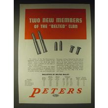 1936 Peters Ammunition Ad - Two new members of the Belted clan