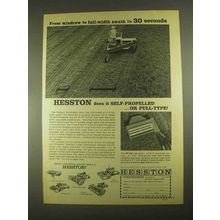 1967 Hesston Model 110 and PT-10 Windrower Ad