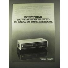 1975 Sony Model TFM-C660 Clock Radio Ad