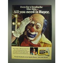 1980 Bayer Aspirin Ad - Even For Headache Like This