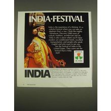 1985 India Tourist Office Ad - India-Festival