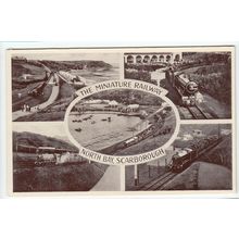 Multiview of the Miniature Railway North Bay Scarborough Yorkshire Postcard