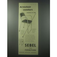 1954 Sebel Nest-A-Bye Chair Ad - Armchair comfort strength of steel