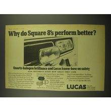 1968 Lucas Square 8 Fog and Spot Lamps Ad - Why do Square 8's perform better?