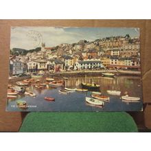THE STRAND, BRIXHAM, DEVON used vintage postcard by J Salmon 1963 pm =