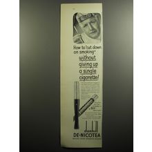 1951 Dunhill De-Nicotea Cigarette Holder Ad - How to cut down on smoking