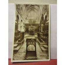 CHOIR STALLS, CHICHESTER CATHEDRAL, SUSSEX used postcard RP 1960? pm /