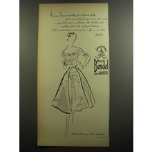 1952 Henri Bendel Young-Timers Dress Ad - Young-Timers invariably get a kick