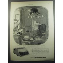 1953 Remington Quiet-riter Typewriter Ad - Chas Addams Cartoon - First Prize