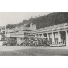 Bus At Marie's Restaurant Club Cream Crackers Isle Of Man Postcard