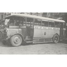 Thornycroft Hall Lewis Isle Of Man Road Services Coach Postcard