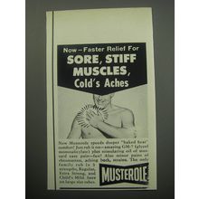 1957 Musterole Analgesic Rub Ad - Now - faster relief for sore, stiff muscles