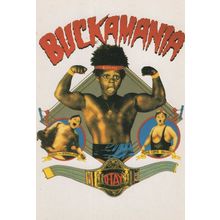 African American Crazy Boxing Wrestler Buckwheat Comic Postcard