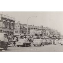 Bicycles Traffic Jam at Bakers Arms Leyton London Old RPC Postcard