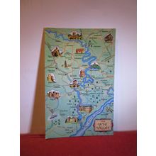 WYE VALLEY MAP, HEREFORDSHIRE unused postcard by J. Salmon Ltd =