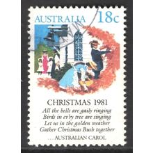 AUSTRALIA 1981: CHRISTMAS CAROLS - 18c CHRISTMAS BUSH USED (G6)