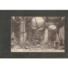 Postcard Belgium Ypres Military WW1 Damage Saint Nicholas Church