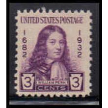 724 3c William Penn Fine MNH O3475