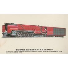 South African Railway Henschel Kassel 42 Inch Guage Locomotive Train Postcard