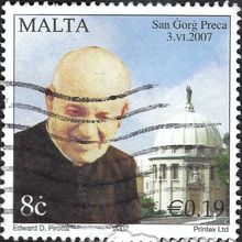 MALTA, Saint Gorg Preca, blue 2007, 8c