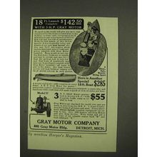 1913 Gray Motor Ad - 18 Ft. Launch 3 H.P. Motor