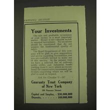 1913 Guaranty Trust Company of New York Ad
