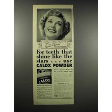 1939 Calox Tooth Powder Ad - Anita Louise