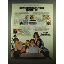 1982 RCA VideoDiscs Ad - How to Improve Your Social Life