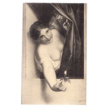 THE ROSEBUD. MUSEUM WIERTZ, BRUXELLES, BRUSSELS . unused vintage postcard
