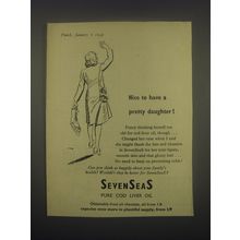 1949 SevenSeas Cod Liver Oil Ad - Nice to have a pretty daughter