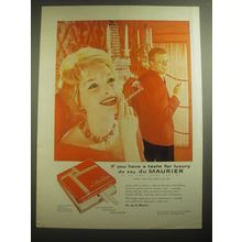 1958 Du Maurier Cigarettes Ad - If you have a taste for luxury do say du Maurier