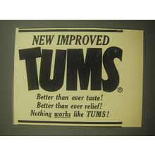 1963 Tums Medicine Ad - New Improved Tums