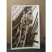 FIGUREHEAD, H.M.S VICTORY, PORTSMOUTH unused vintage postcard RP =